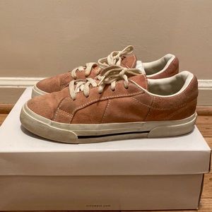 Vintage Pink Suede Sneakers